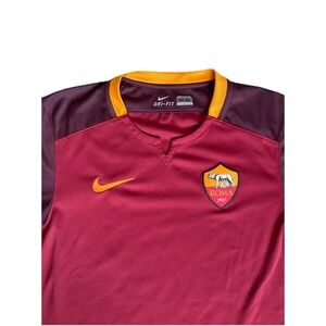 Nike Dri Fit AS Roma 2015 Home Jersey Size Small Soccer Authentic 056745137